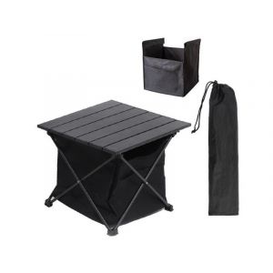 Table De Camping Pliante En Aluminium 40 X 34 Cm Avec Sac De Transport Pour Pique-Nique, Barbecue, Ext&eacute;rieur - Neuf