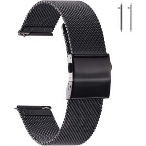 Bracelets De Montre En Maille D'acier Inoxydable Pour Hommes Et Femmes,Bracelets De Montre En Maille À Dégagement Rapide 14mm 16mm 18mm 20mm 22mm.[U3337] - Neuf
