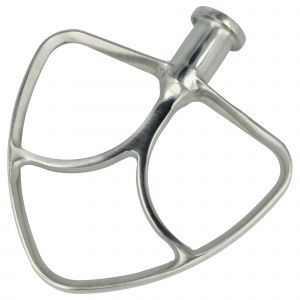 vhbw Batteur plat compatible avec KitchenAid KSM90, KSM88PSQ, KSM85PS, KSM75 robot de cuisine - Accessoire m&eacute;langeur argent&eacute; - Neuf