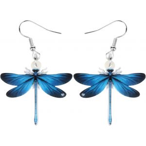 Kal-Boucles D'oreilles Libellule En Acrylique Insectes Pendants Bijoux D'été Libellule Cadeaux Pour Femmes Filles Charms - Neuf