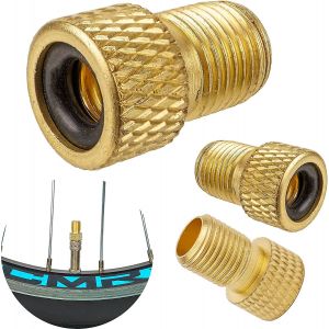 Lot De 3 Adaptateurs De Valve De V&eacute;lo Dv Et Sv Pour Valve Sur Valve De Voiture Avec Bague D'&eacute;tanch&eacute;it&eacute; Suppl&eacute;mentaire, Adaptateur De Valve De V&eacute;lo, Adaptateur - Neuf