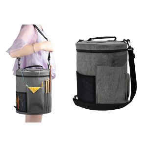 Sac De Rangement Pour Laine &Agrave; Crocheter Et &Agrave; Tricoter Avec Bandouli&egrave;re Et Fermeture &Eacute;clair - Neuf