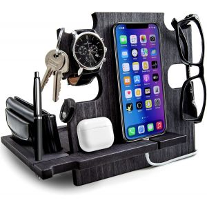 Cadeau pour Homme, Station d'accueil, Cadeau Homme, Cadeau ami, Cadeau pour Lui, Cadeau Mari, Cadeau pour Papa (Noir) - Neuf