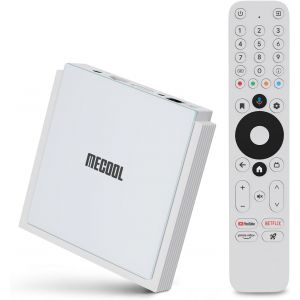 VornixorSarlshop-KM2 Plus Deluxe Android 14.0 TV Box, HDR 10+ 4K Dolby Vision Display, Google Netflix Certifi&eacute; Prime Voice Assistant Video WiFi 6 Dual Band TV Box - Neuf