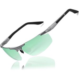 Lunettes De Soleil Sport Polarisées Pour Homme - Lunettes De Soleil Pour Conducteur Pêche - Ultra Légères - Cadre En Métal - Protection Uv400 - Neuf