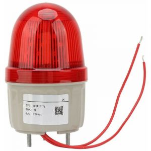Feu stroboscopique LED 220 V CA/3 W, lampe d'avertissement clignotante à LED, boulon fixe, diamètre 75 mm - Neuf