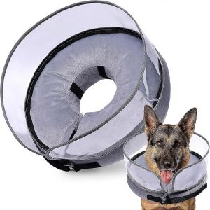 Cône De Chien,Cône De Chien Gonflable Après La Chirurgie Pour Petits Et Moyens Grands Chiens,Cônes Souples Avec Anti-Léchage Amélioré - Neuf