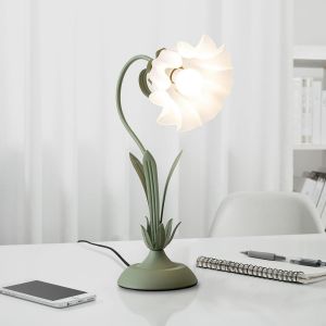 Minifair Les Filles Lampe De Chevet Dimmable, Col De Cygne Avec Muguet Acrylique Abat Jour, Pour Lecture, Étude, Chambre À Coucher, Dortoir Bureau Enfant Vert - Neuf