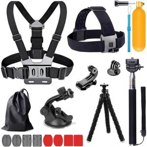 SUBZONAL-13-en-1 Accessoires pour Gopro, Kit d'accessoires pour cam&eacute;ra d'action Compatible avec GoPro Hero 13 12 11 10 9 8 Max 7 6 5 4 Black SJ4000 et Autres cam&eacute;ras de Sport - Neuf