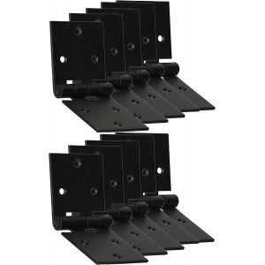 Lot de 10 charni&egrave;res de porte enroul&eacute;es pour meubles Noir 100 x 50 mm - Neuf