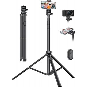 LORANKA-180CM Tr&eacute;pied Smartphone, Extensible Perche &agrave; Selfie de T&eacute;l&eacute;phone avec T&eacute;l&eacute;commandeet Support pour T&eacute;l&eacute;phone Portable Compatible avec Smartphones - Neuf