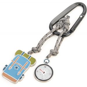 KAL-Porte-Clés Avec Mousqueton En Aluminium Émaillé Moulé Et Nylon - Kr22-06/Bk, Noir, Handlich, Porte-Clés - Neuf