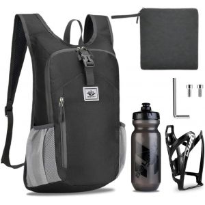 CHECARZHN--NO1-Sac À Dos De Vélo Ultra Léger Étanche 15L Et Porte-Bouteille Pour Vélo Avec Bouteille D'Eau De 610 Ml,Ajustables À Taille Sac À Dos D'Eau Porte-Bouteille Léger Et Solide Pour Cyclisme - Neuf