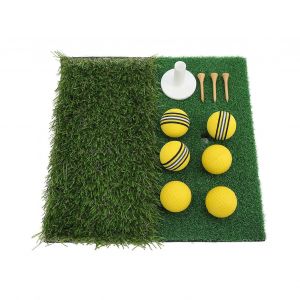 Tapis De Depart De Golf 30x30cm Avec Tee En Caoutchouc Pour L'entra&icirc;nement Au Golf A La Maison Ou A L'exterieur - Neuf