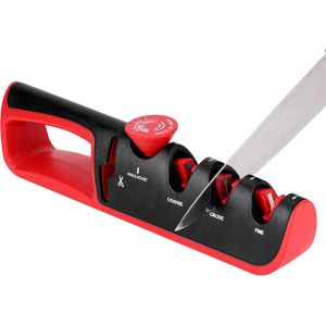 Aiguiseur De Couteau - Affuteur Manuel Pour Couteaux Et Ciseaux De Cuisine - 6 Angles R&eacute;glables - Kit Aiguisage Et Affutage Professionnel De Couteaux Et Autres Lames - Neuf