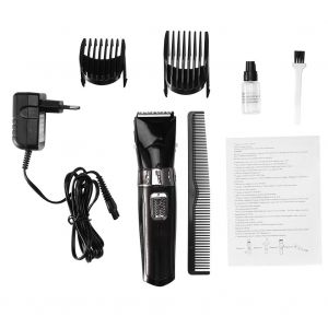 Tondeuse A Cheveux Electrique Sans Fil Rechargeable Et Etanche Surker Pour Hommes (Noir) - Neuf