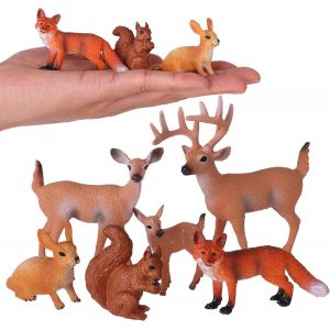 Sansh-Lot De 6 Figurines D'animaux De La Forêt En Plastique Pour Projets Scientifiques, Apprentissage, Jouets Éducatifs, Décoration De Gâteau, Cadeau D'anniversaire De Noël Pour Enfants - Neuf