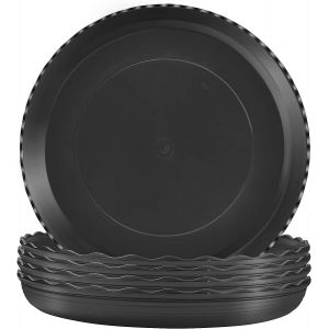Lot De 5 Soucoupes En Plastique Durable De 30 Cm Pour Plantes,Bac R&eacute;cup&eacute;rateur D'eau Pour Pot De Fleurs,Soucoupes Pour Int&eacute;rieur,Ext&eacute;rieur,Jardin,Plantes En Pot (Noir) - Neuf