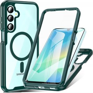 Kal-Coque Pour Samsung Galaxy A16 5g| 4g, Compatible Avec Magsafe,360 Degrés Full Body Antichoc Housse Protection D'écran Intégrée En, Magnétique Samsung A16 Étui Arrière Fine Case Pour A16 5g, Vert - Neuf