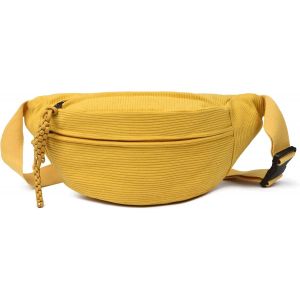 KALANKA-Sac à bandoulière pour femme, petit, sac bandoulière tendance en velours côtelé, élégant et pratique, sac banane pour l'extérieur, le sport, les voyages, la course, l'école, jaune, 34 x 11 x - Neuf