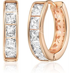 Linawe Petites Cr&eacute;oles, Boucles D'oreilles En Forme De Piercing, Boucles D'oreilles H&eacute;lico&iuml;dales, Bijoux Sans Nickel Pour Femmes, Mini-Cr&eacute;oles En Or Rose Et Argent - Neuf