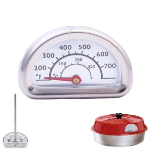 KAL-Thermomètre De Four, Compatible Avec Four Omnia, Thermomètre À Viande En Acier Inoxydable, Thermomètre Intérieur Pour Accessoires Omnia, Thermomètre De Cuisine Avec Sonde De 7 Cm (0 °C À 400 °C) - Neuf