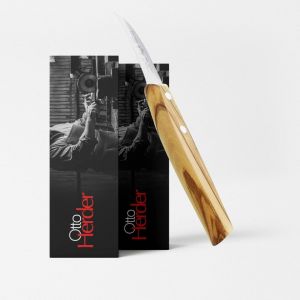 Checarzhn--No1-Couteau À Légumes Avec Lame Incurvée, Couteau À Éplucher Avec Manche En Bois D'olivier, Couteau De Cuisine De Solingen, Couteau À Pommes De Terre En Acier Inoxydable - Neuf