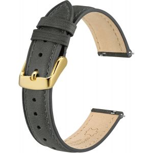 Bracelets De Montre En Cuir &Eacute;l&eacute;gant, D&eacute;gagement Rapide, Bracelet De Montre Pour Femmes Et Hommes, Compatibles Avec Les Cornes De Montre De 12mm 14mm 15mm 16mm 18mm 20mm - Neuf