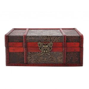 Vintage Bo&icirc;te De Rangement En Bois Petite Taille Livre Bijoux Bo&icirc;te De Rangement Organisateur - Neuf