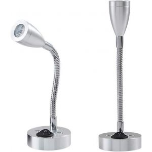 Subzonal-2 Pi&egrave;ces Lampes De Lecture Spot Led 12v Interrupteur R&eacute;glable Lampe De Chevet Murale Lumi&egrave;re Int&eacute;rieure Camping-Car 6000k Blanche Pour Camping-Car Caravane Van Bateau - Neuf