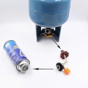 Vanne d'adaptation rechargeable pour bouteilles de gaz butane,r&eacute;chaud de camping et &eacute;quipement de cuisine en plein air - Neuf