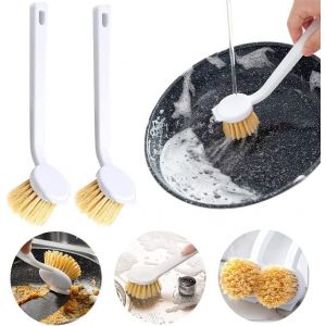 Lot de 2 brosses de nettoyage avec poign&eacute;e - Neuf