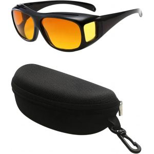 Kalanka-Lunettes De Conduite De Nuit | Protection Uv400, Antireflet, Teinte Jaune | Lunettes De Soleil De Conduite Avec &Eacute;tui | Convient Pour La P&ecirc;che Et Le Golf | Hommes Et Femmes - Neuf