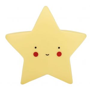 Hjlian Veilleuse Led Portable En Silicone Jaune En Forme D'etoile, Luminaire Decoratif Ideal Pour Une Chambre D'enfant Ou Une Chambre A Coucher. Lumiere Chaude. - Neuf