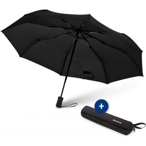 Parapluie Noir, Coupe-Vent, L&eacute;ger Et Compact, Ouverture Et Fermeture Automatique Avec Sac Pour Parapluie | Parapluie De Poche, Parapluie De Voyage, Parapluie D'ext&eacute;rieur, Parapluie - Neuf