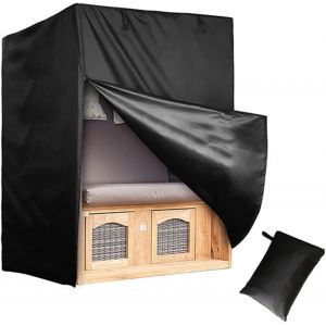 Ulteronixshop-Housse De Protection Pour Chaise Longue De Qualit&eacute; Sup&eacute;rieure,Housse Utilisable Toute l'Ann&eacute;e,135 x 105 x 175 Cm,420d,Protection Contre Le Froid En Hiver Et Les Rayons Uv,Noir,Sac Inclu - Neuf