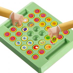Jeu De M&eacute;moire Pour Enfants, Jeu De Soci&eacute;t&eacute;, Jeu D'&eacute;checs, Jeu De Correspondance, Jeu D'association, Jeu D'animaux/Fruits, Jeu &Eacute;ducatif, Cadeaux-Anim 2 En 1 Am&eacute;lior&eacute; - Neuf