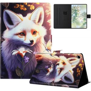 Coque Pour Samsung Galaxy Tab A8 10.5"" 2021 Etui Tablette Housse Sm-X200 X205 Pu Cuir Flip Support Protection Motif Peint &Eacute;tuis Pour Samsung Galaxy Tab A8 Coque,Le Renard Des Fleur[Coq9123188] - Neuf