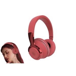 Casque audio Bluetooth supra-auriculaire avec r&eacute;duction de bruit, design pliable, coussinets confortables et lumi&egrave;res LED - Neuf