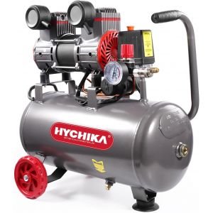 MEVRONISSHOP-HYCHIKA Compresseur &agrave; Air Silencieux, 8 Bar, 24L, 230V-240V, Sans Huile, Compresseur 1100W Max, Pression d'&eacute;chappement R&eacute;glable pour la Pulv&eacute;risation, les Clous &agrave; Air, le Gonflage des Pn - Neuf