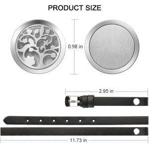 Bracelet Véritable Aromatherapie Femme Avec Pendentif Cristal Fleur Diffuseur De Parfums Ou D'huiles Essentielles Offrant 16 Cotons Gratuitsbracelet Véritable Aromatherapie Femme Avec Pendentif Crist - Neuf