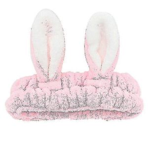 Femmes Mode Douce Flanelle Lapin Oreille Maquillage Cosmétique Douche Elastic Bandeau - Neuf