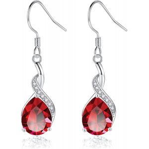 Kal-Boucles D'oreilles Pendantes En Argent Sterling 925 En Forme De Goutte, Boucles D'oreilles Pendantes En Argent 925 Brillant En Forme De Goutte, Légères Et Élégantes, Boucles D'oreilles - Neuf