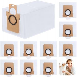 KAL-Lot De 10 Sacs D'Aspirateur Accessoires Pour L10S Ultra / L10 Ultra/L20 Ultra Aspirateur, Grande Capacité De 2,5 L, Pour Xiaomi X10 & Dr-Eame L10 Ultra/ L10S Ultra Robot Vacuum - Neuf