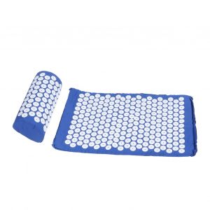 Tapis de massage et d'acupression, ensemble d'oreillers pour yoga, assis, allonge, relaxation du dos, des epaules, du cou, des pieds, des muscles, pour canape, sol, lit, bleu - Neuf