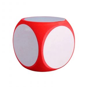 Dés surdimensionnés, vierges et effaçables, en mousse de 15 cm, pour l'enseignement des mathématiques, jeu de société, jouet éducatif pour enfants, rouge - Neuf