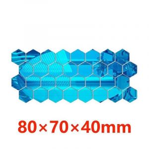 12pcs hexagone miroir autocollant or auto-adhésif carreaux muraux autocollants bricolage chambre salon salle de bain décoration intérieure - Neuf