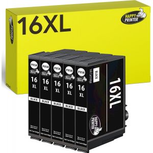 5 XL Cartouches Compatible avec Epson 16XL pour Workforce WF2010 WF2500 WF2510 WF2520 WF2530 WF2540 WF2630 WF2650 WF2660 WF2700 WF2750 WF2760 - Neuf