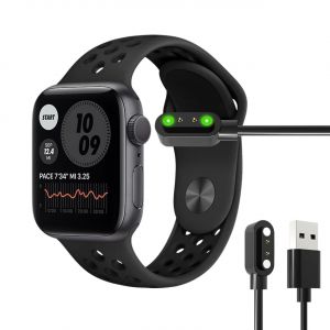 JGD-Chargeur de montre intelligente, c&acirc;bles USB de charge magn&eacute;tique pour montre intelligente, c&acirc;ble de charge &agrave; 2 broches de 4 mm, compatible avec YAMAY SW022, Ticwatch GTX, AGPTEK LW11, Xiaomi Hayl - Neuf