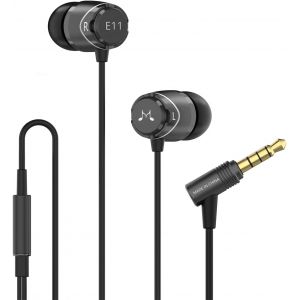 lbgwp60-E11 Écouteurs Filaires Intra-Auriculaires, Sans Microphone, Hifi, Stéréo, À Isolation Phonique, Avec Basses Puissantes, Câble Anti-Enchevêtrement, Noir - Neuf